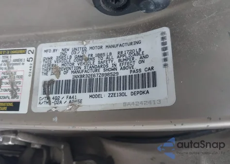 2007 Toyota Corolla Ce z USA, uszkodzony, nr VIN 1NXBR32E67Z898529